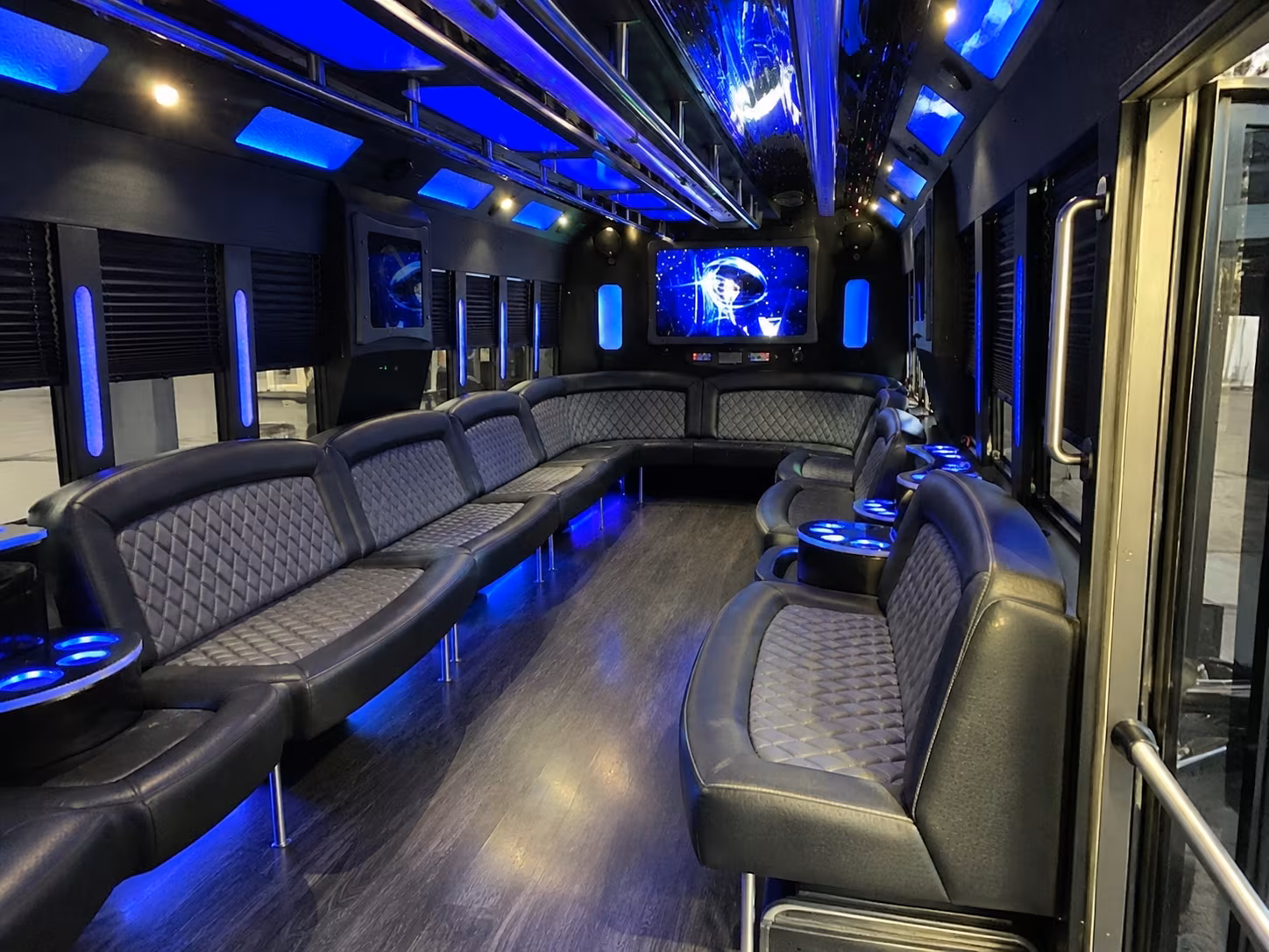 sacramento 28 passenger party bus interior