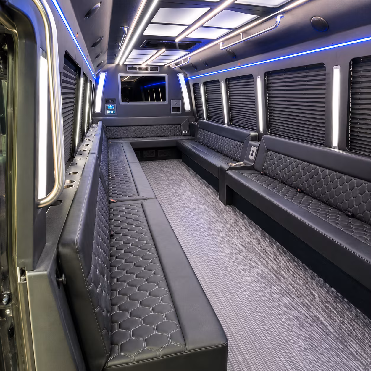 sacramento 40 passenger party bus interior