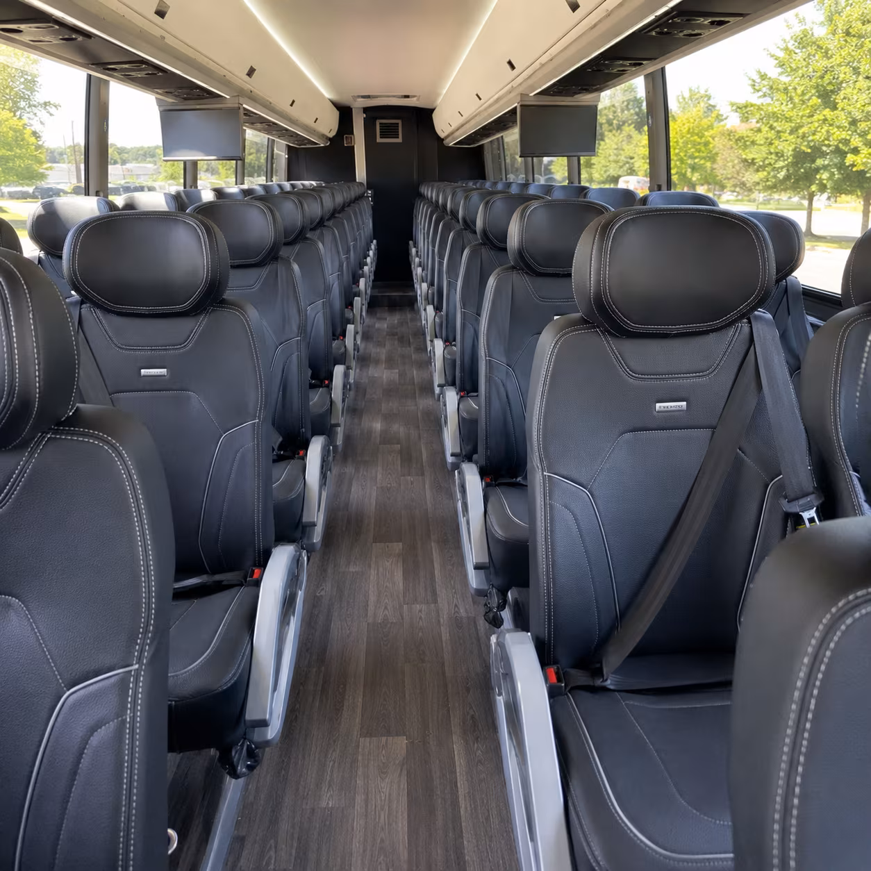 sacramento charter bus interior